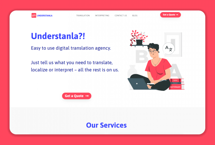 Understanla - адаптивная верстка по PSD макету на WP