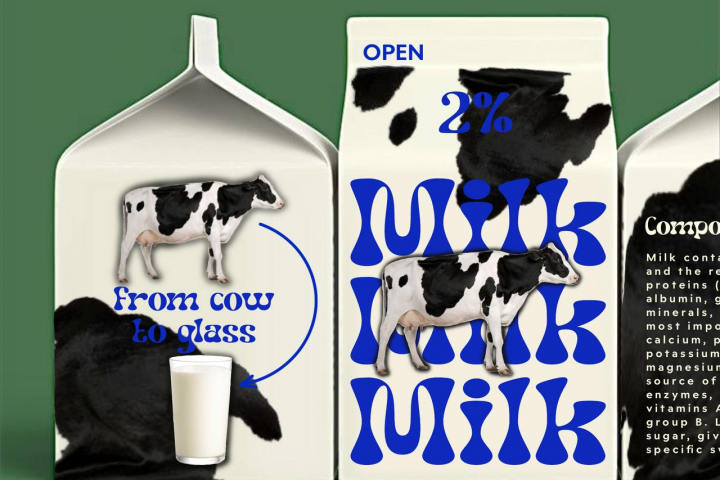 Дизайн упаковки молока