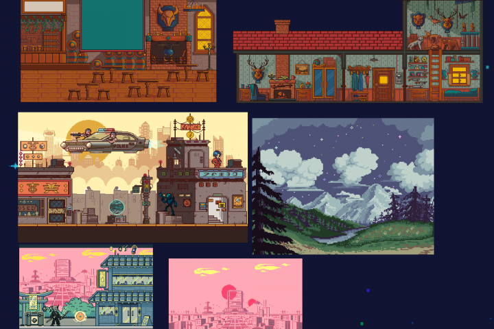 Нарисую Пиксель-арт фон для вашей игры