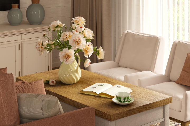 Гостиная в загородном доме