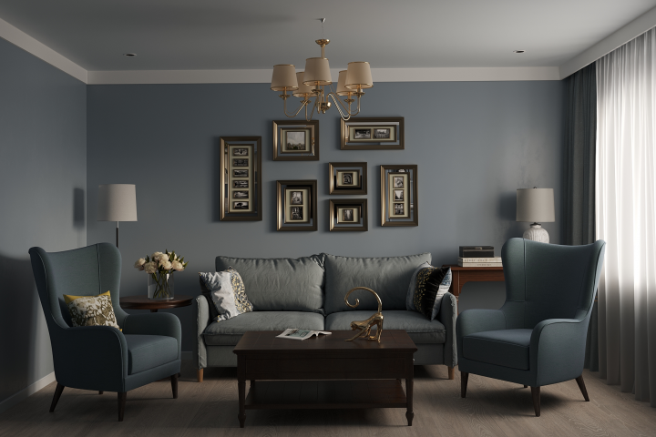 Гостиная с элементами английской классики