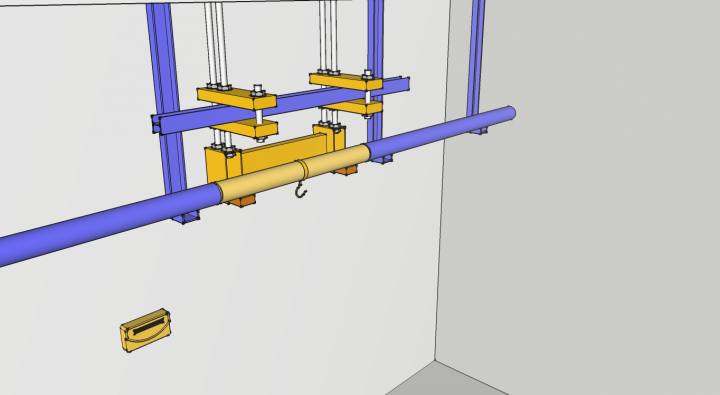Модель рельсовых весов для инструкции.