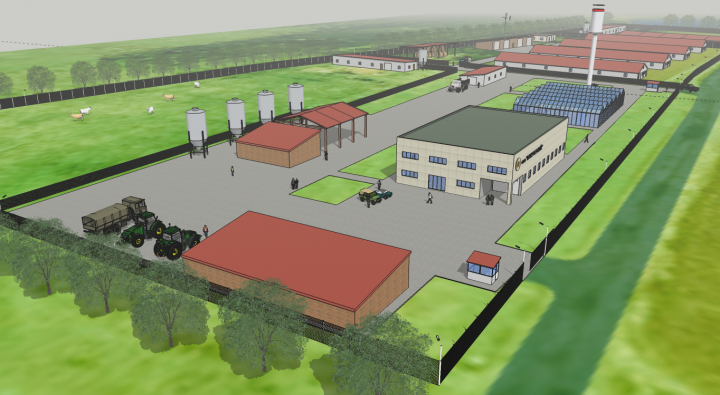 Эскизная визуализация сельхоз предприятия в Приморском крае.