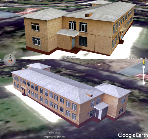 Модель здания для размещения на глобусе Google-Earth