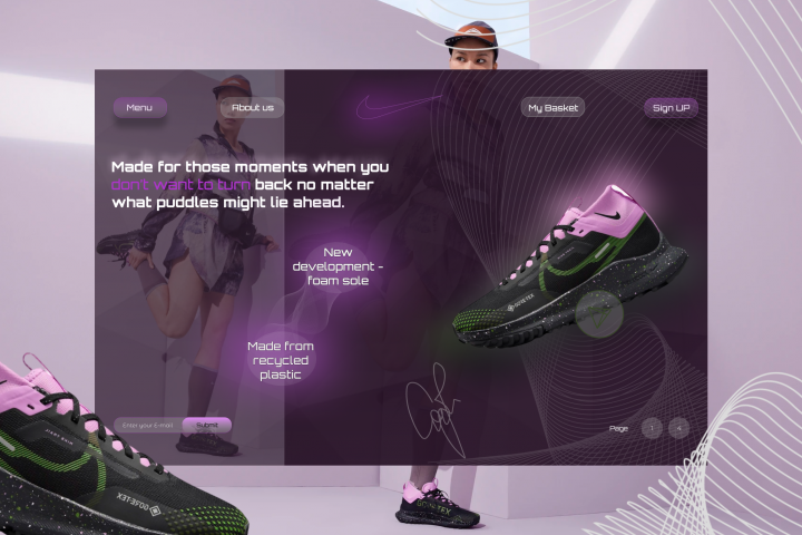 Демо- страница для сайта Nike
