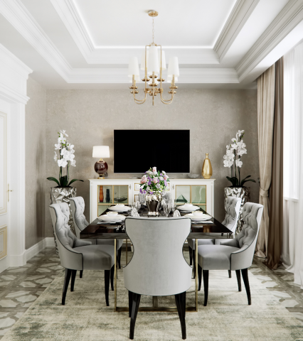 Элегантный дуплекс. Столовая