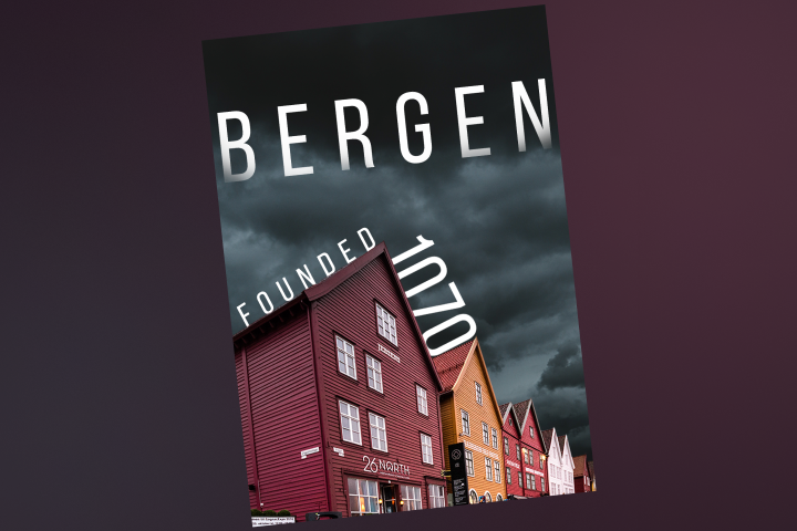 Плакат города "Берген"