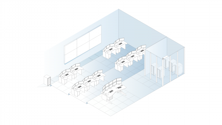 Зал в изометрии