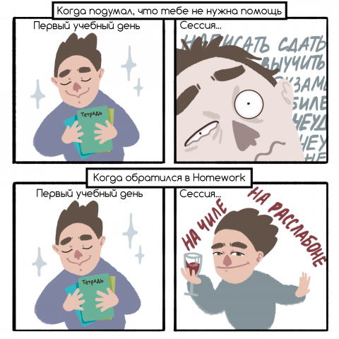 Комикс про студента