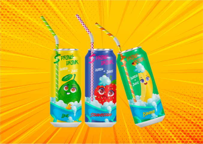 Дизайн упаковки Spring Drink