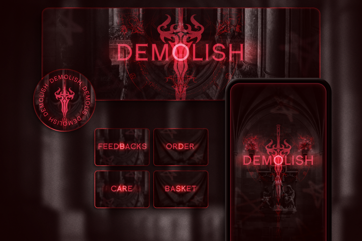 Дизайн для сообщества в ВК "demolish".