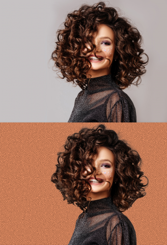 Вырез волос и замена фона