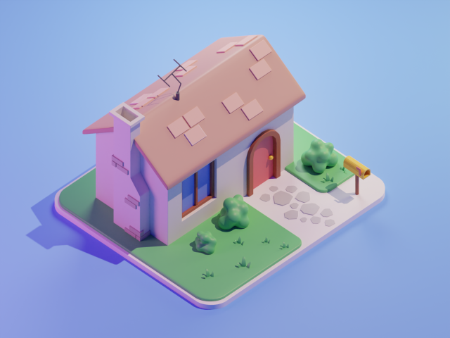 Домик, low-poly