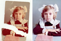 Ретуширование разорванной фотографии