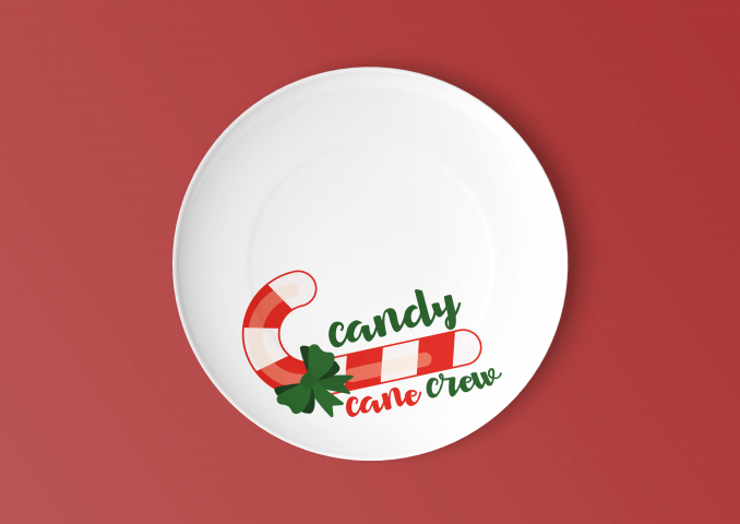 Принт «Candy cane crew»