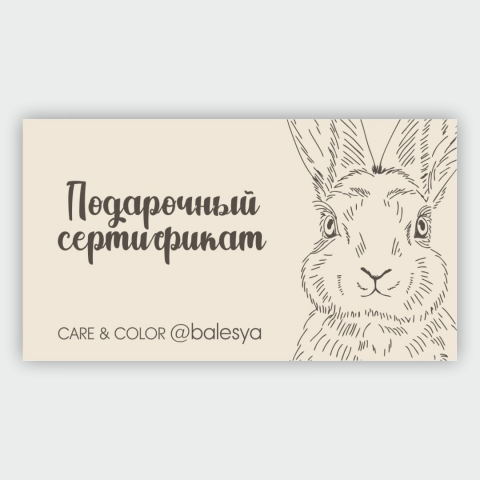 Подарочный сертификат для колориста