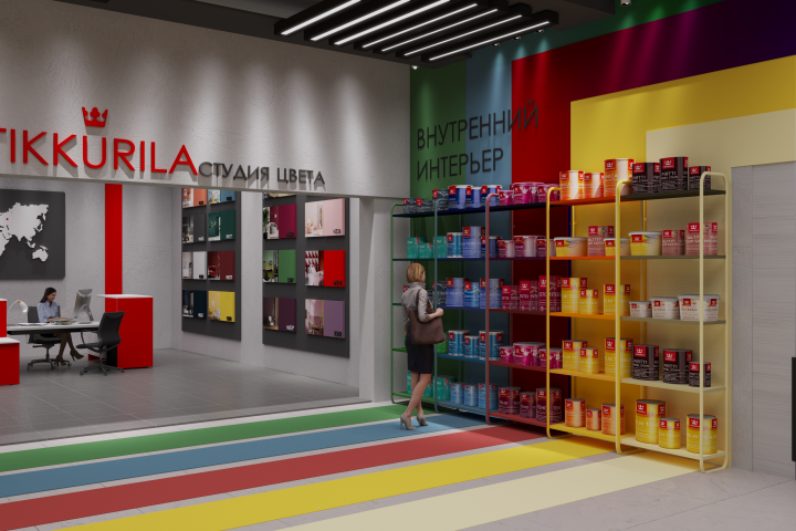 Дизайн-проект студии красок "Тиккурила"
