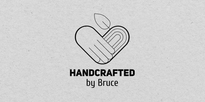 Логотип для столярной мастерской "Handcrafted by Bruce"