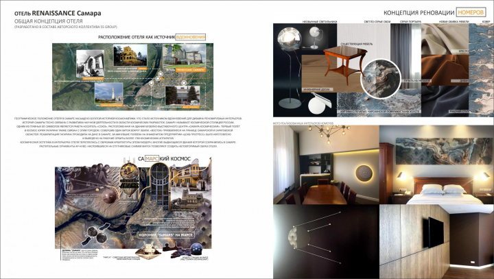 Концепция дизайна отеля Renaissance Самара