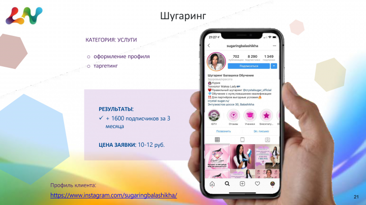 Продвижение косметологического аккаунта Instaram