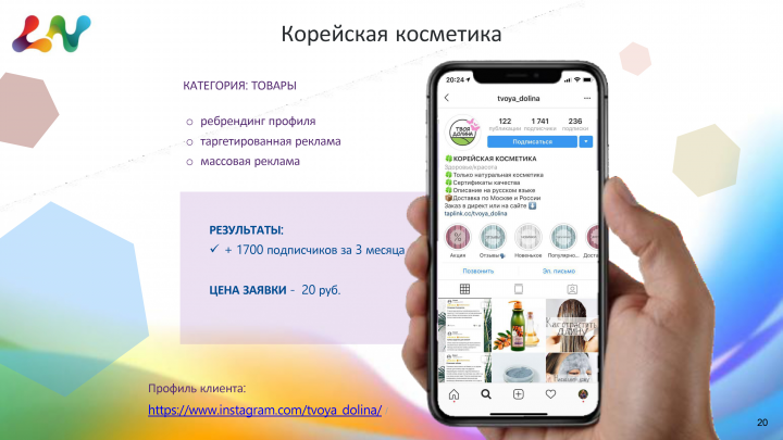 Продвижение интернет-магазина Корейской косметики
