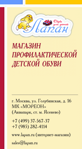 Визитка Лапан (магазин)