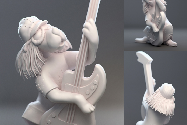 Пес из Бременских музыкантов, 3d модели