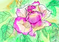 Акварельная открытка