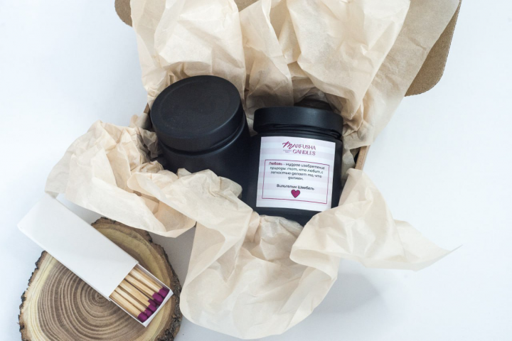 Дизайн этикетки для свечей ручной работы в банках