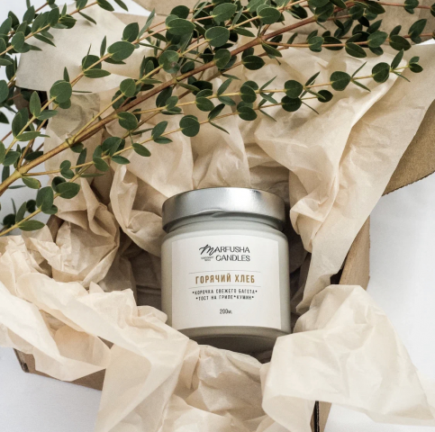 Дизайн этикетки для свечей ручной работы в банках