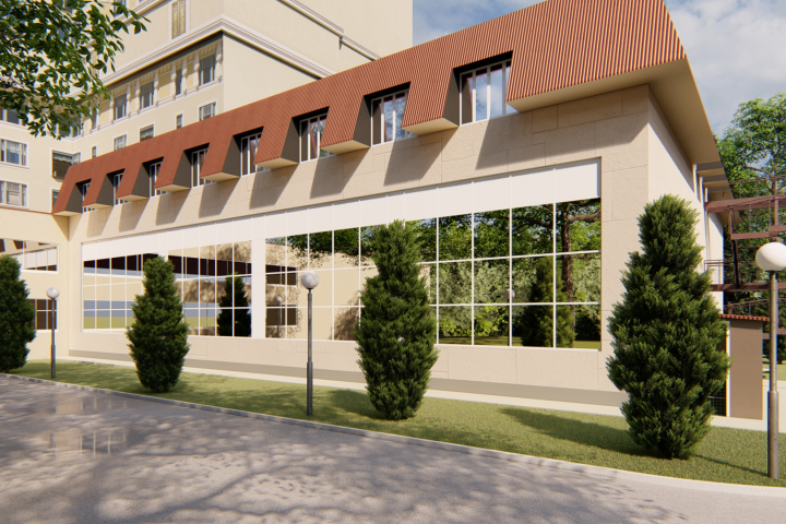 Пристройка к санаторию.