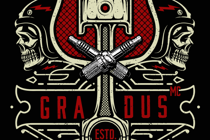 Этикетка для мотоклуба Gradus