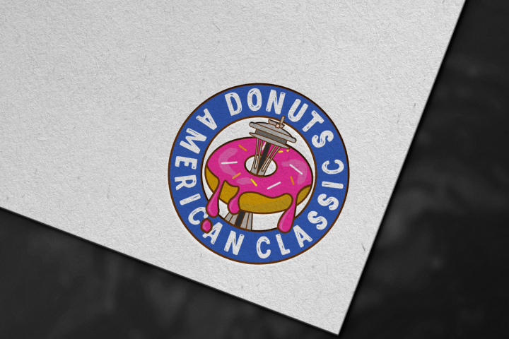 Логотип Закусочной "American classic donuts"