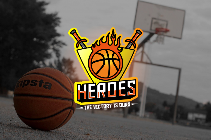 Логотип любительской баскетбольной команды "Heroes"