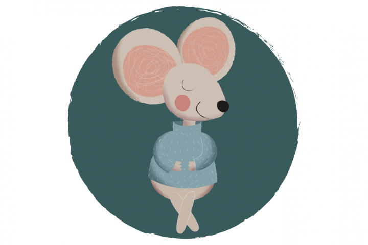 Иллюстрация 2d персонажа "Мышка-Норушка"
