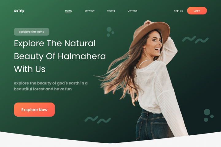 LandingPage со слайдером и адаптивом