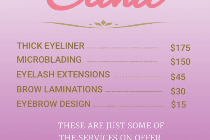 прайс лист для клиники красоты