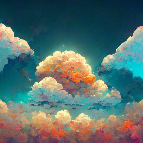 пейзаж в диджитал стиле