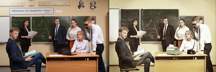 ретро-монтаж фото