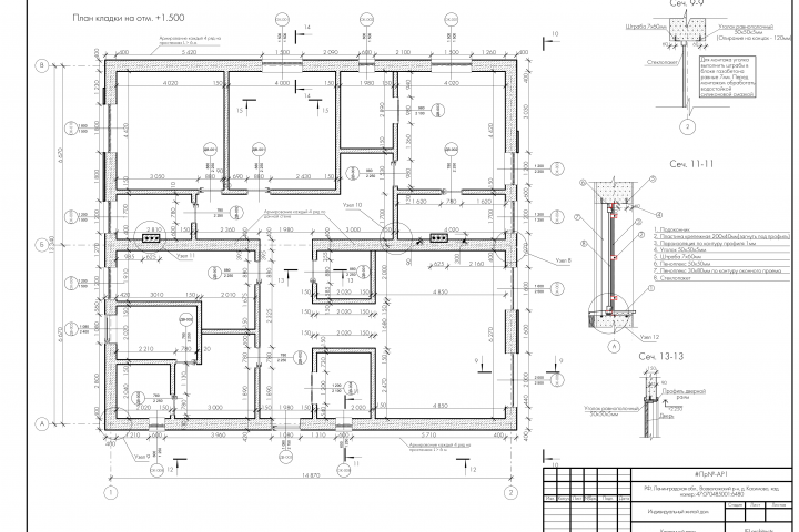 Одноэтажный коттедж Ленинградская обл.