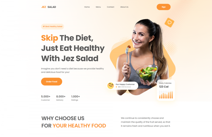 Адаптивная вёрстка сайта - Jez Salad