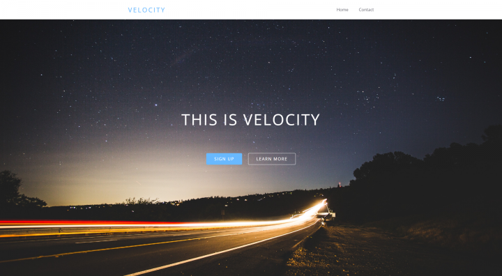 Адаптивная вёрстка сайта - Velocity
