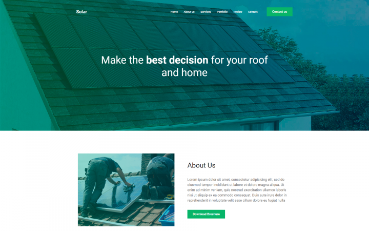 Адаптивная верстка сайта - Solar