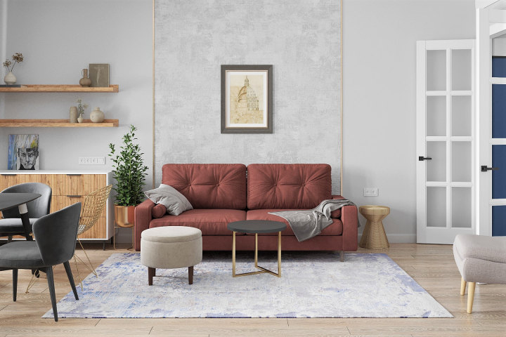 Квартира с печью и лепниной, проект в старом фонде СПб.