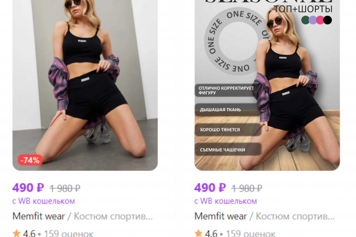 Инфографика карточек для маркетплейсов