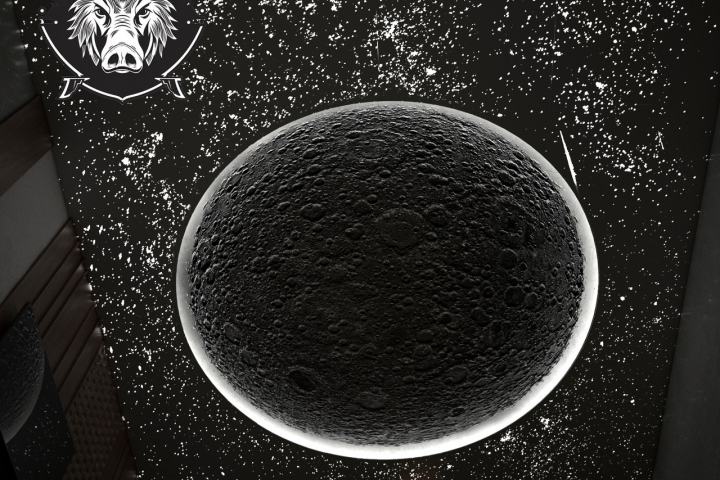 Визуализация потолка "Луна"