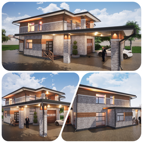 Дом в стиле " Райта"