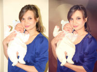 Ретушь + Замена фона + Художественная обработка