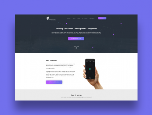 Лендинг для IT компании в Украине