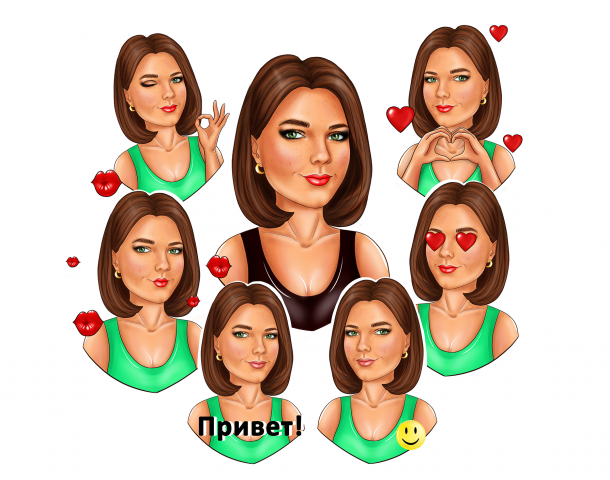 Портретные стикеры